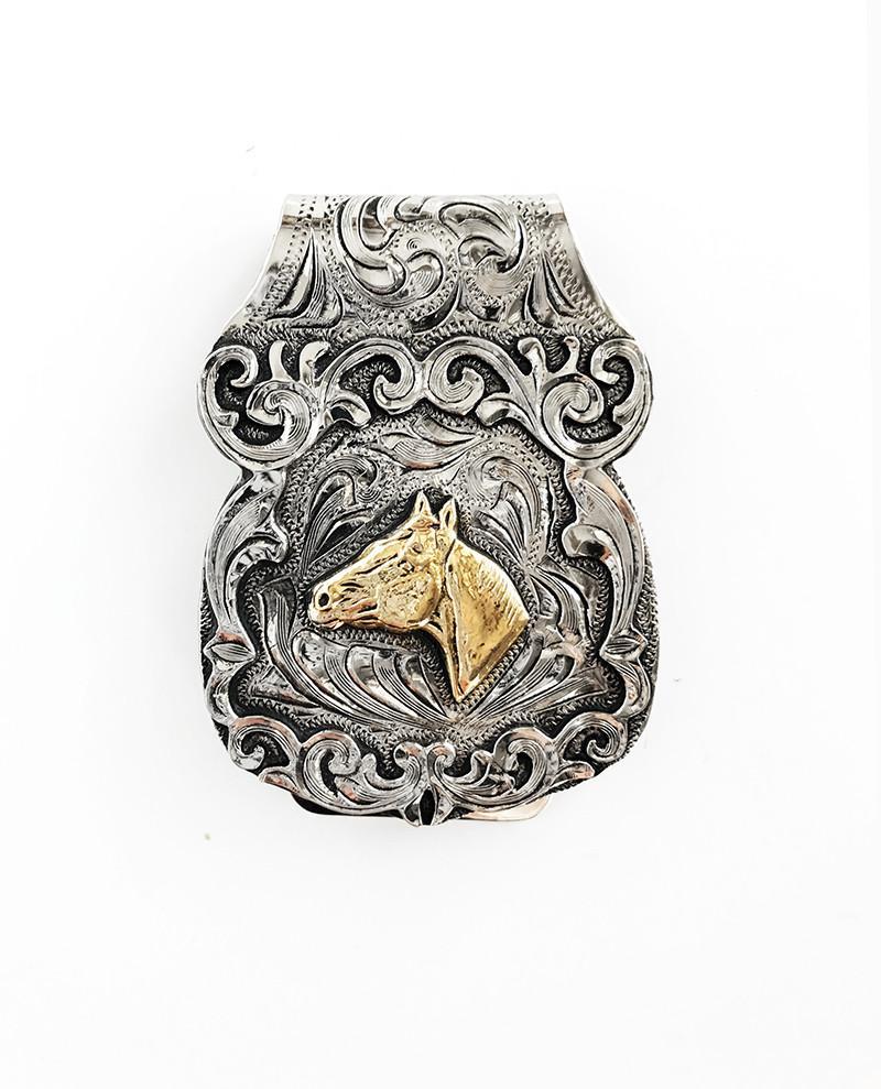 Horse Head Engraved Money Clip – Usher Brand Silver & Saddlery