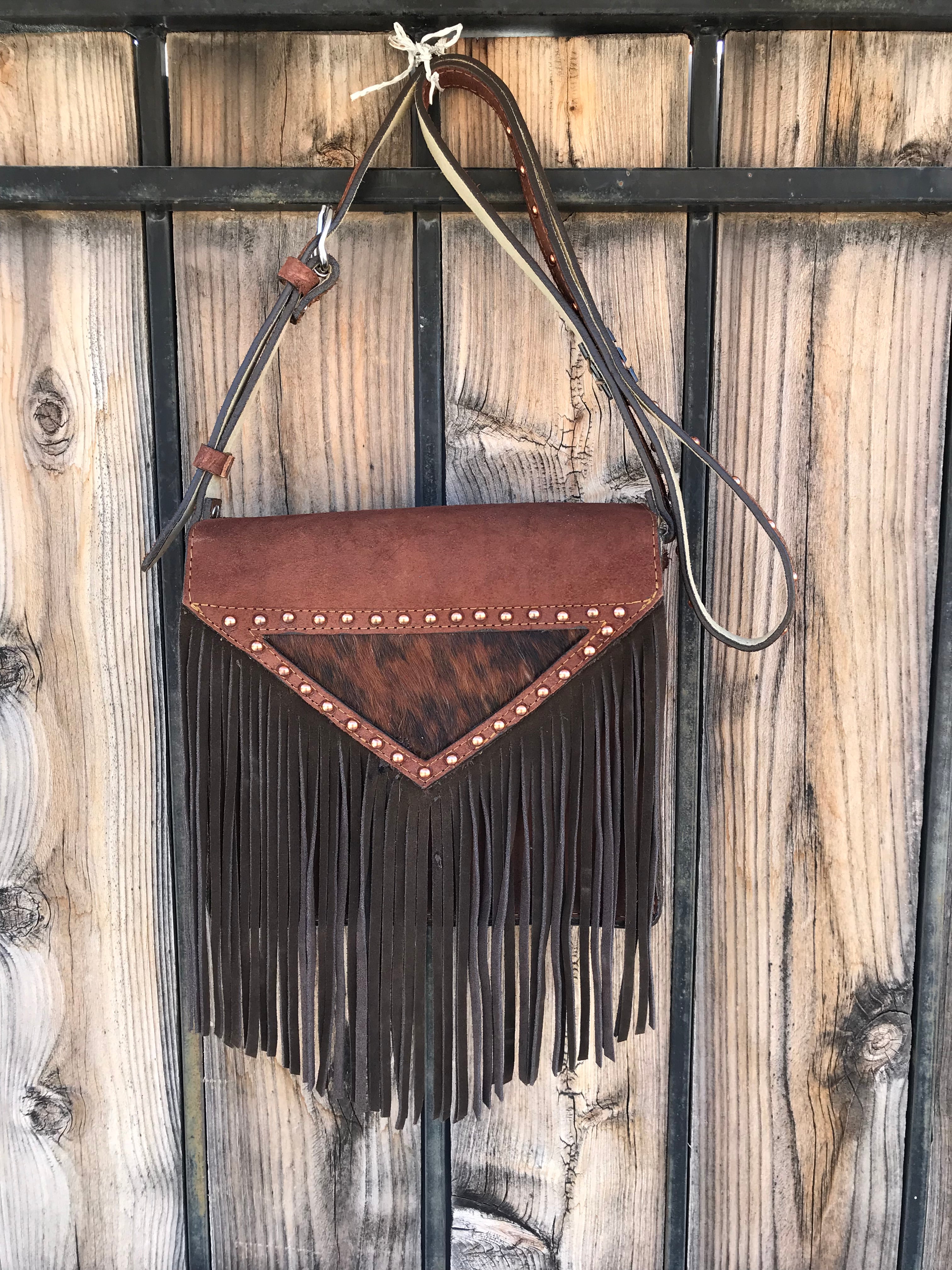 Copper Mesa Fringe Handbag