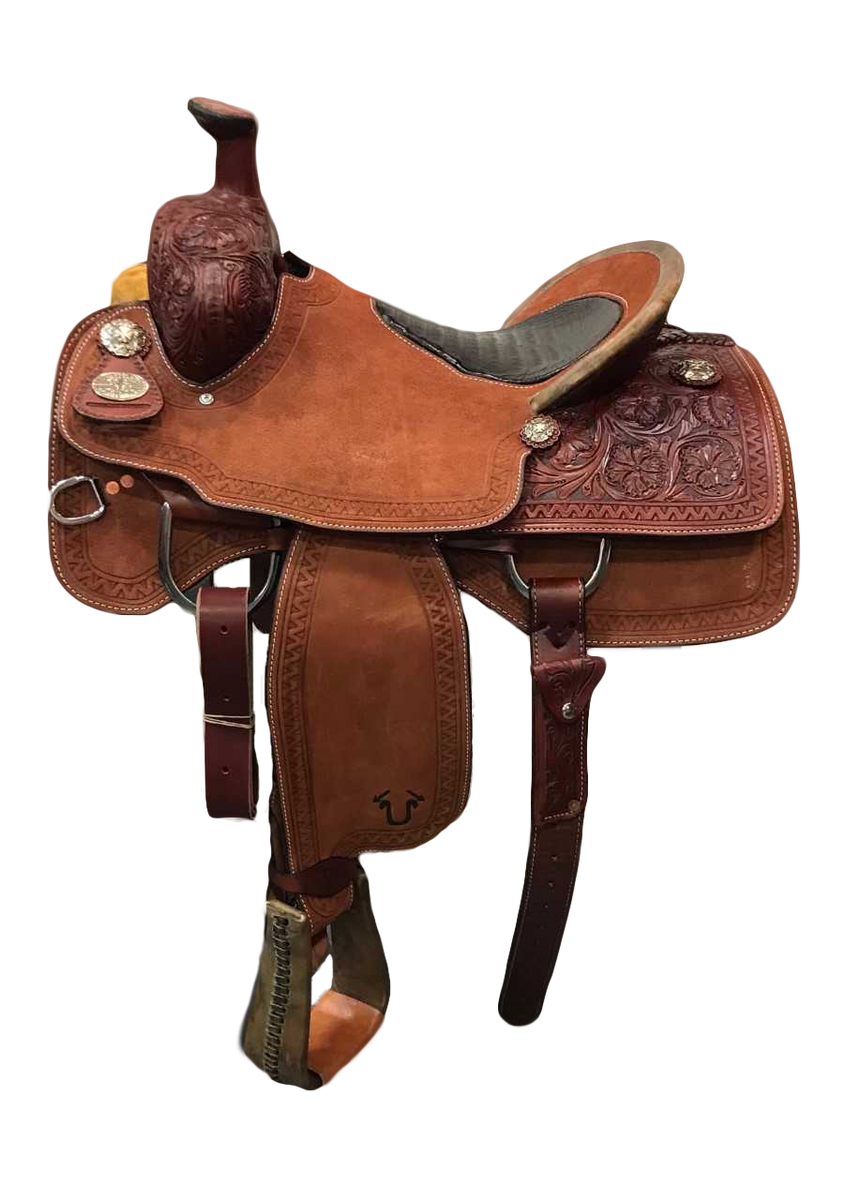 Team Roping Saddle UBTR-032 – Usher Brand Silver & Saddlery