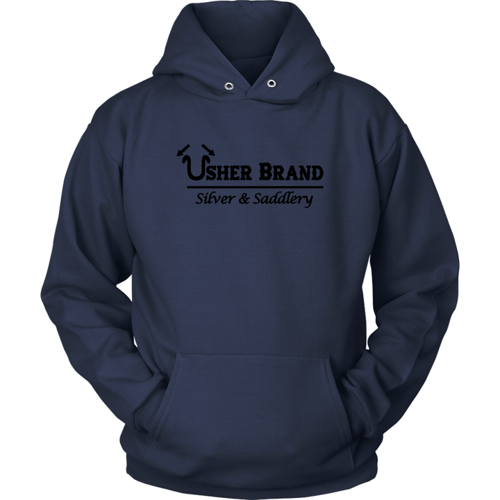 Usher Brand Hoodie With Black Lettering