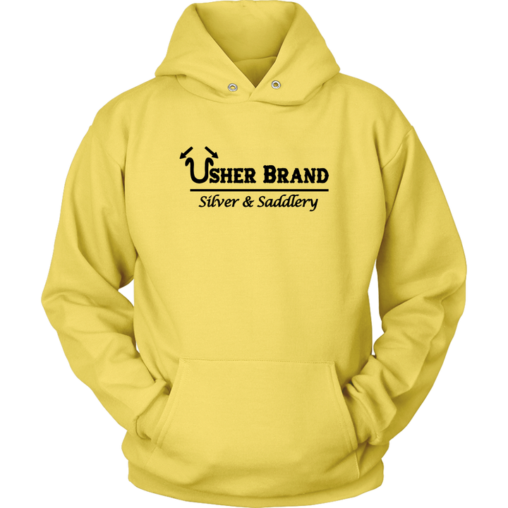 Usher Brand Hoodie With Black Lettering