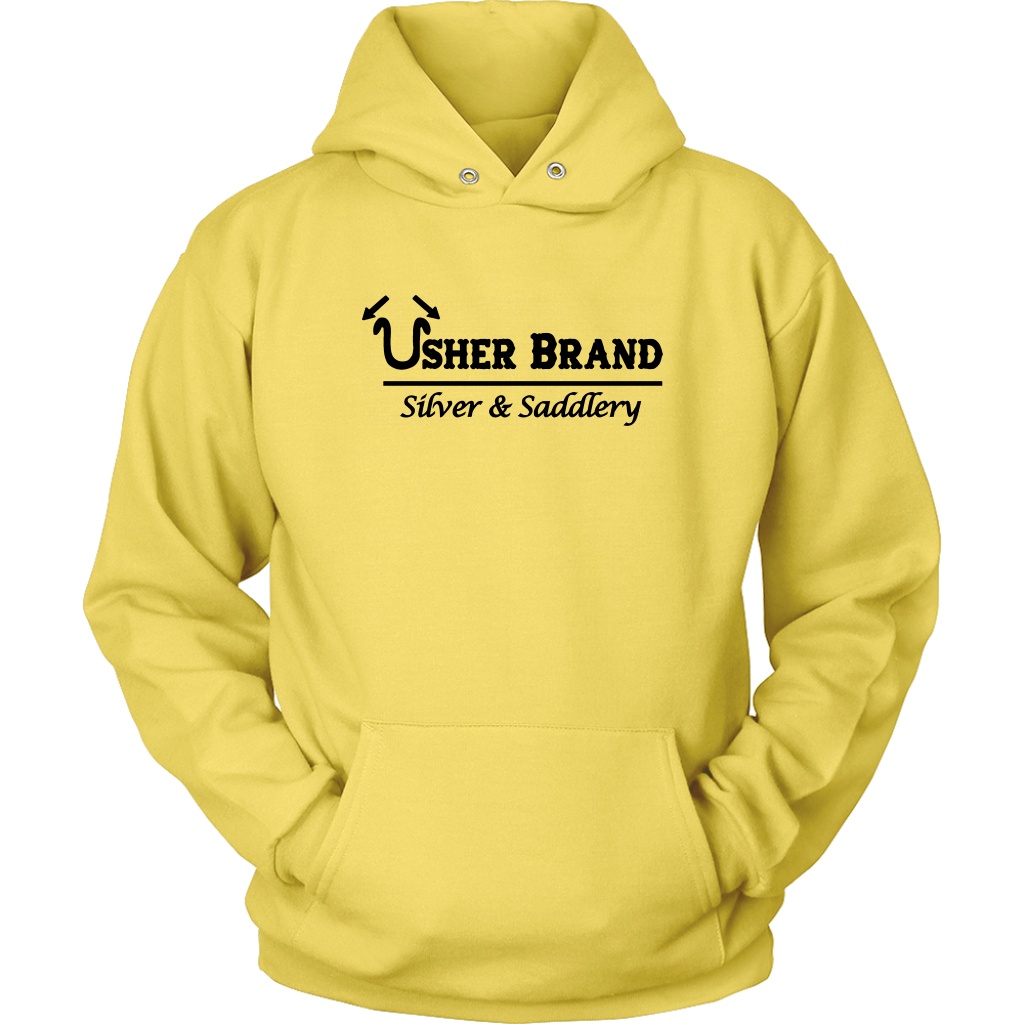 Usher Brand Hoodie With Black Lettering