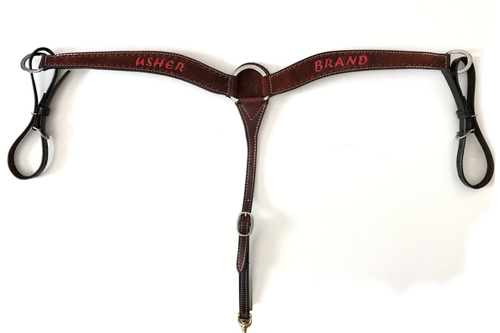 2" Rough Out Usher Brand Breastcollar with Buckstitch; UBBC-015
