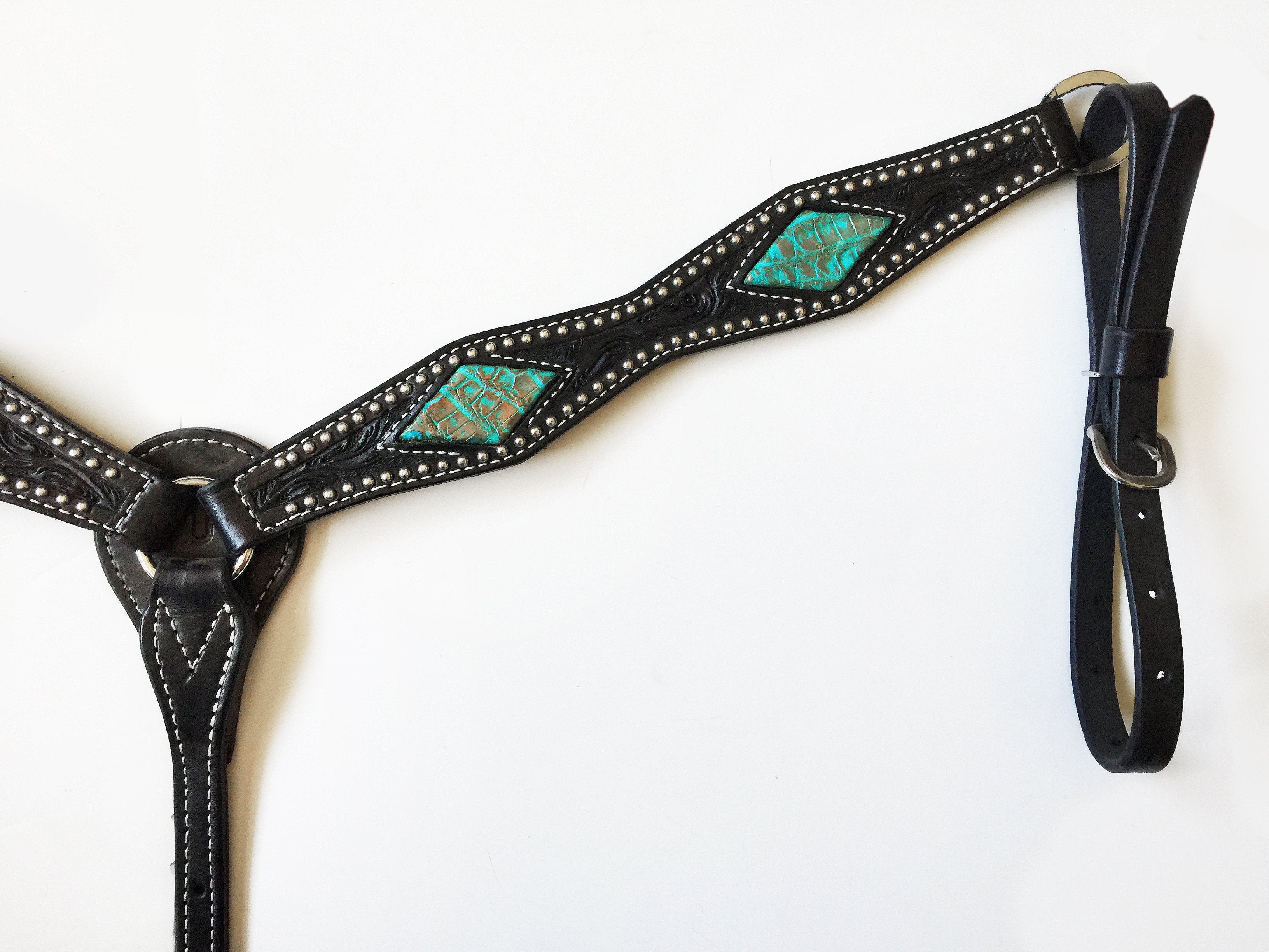 2" Scallop Breastcollar with Caiman Inlay; UBBC-011