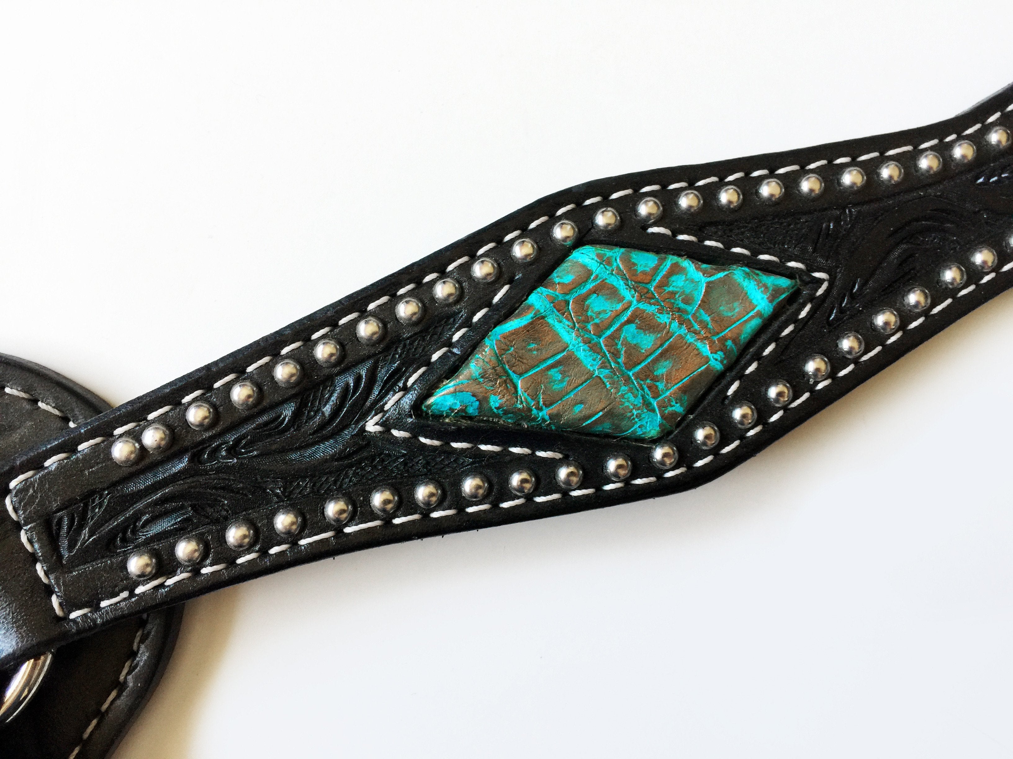 2" Scallop Breastcollar with Caiman Inlay; UBBC-011