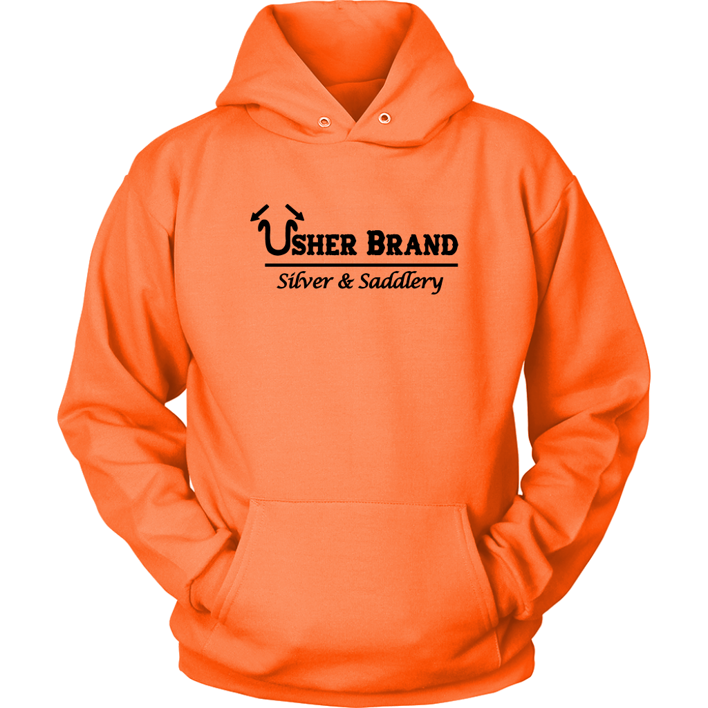 Usher Brand Hoodie With Black Lettering