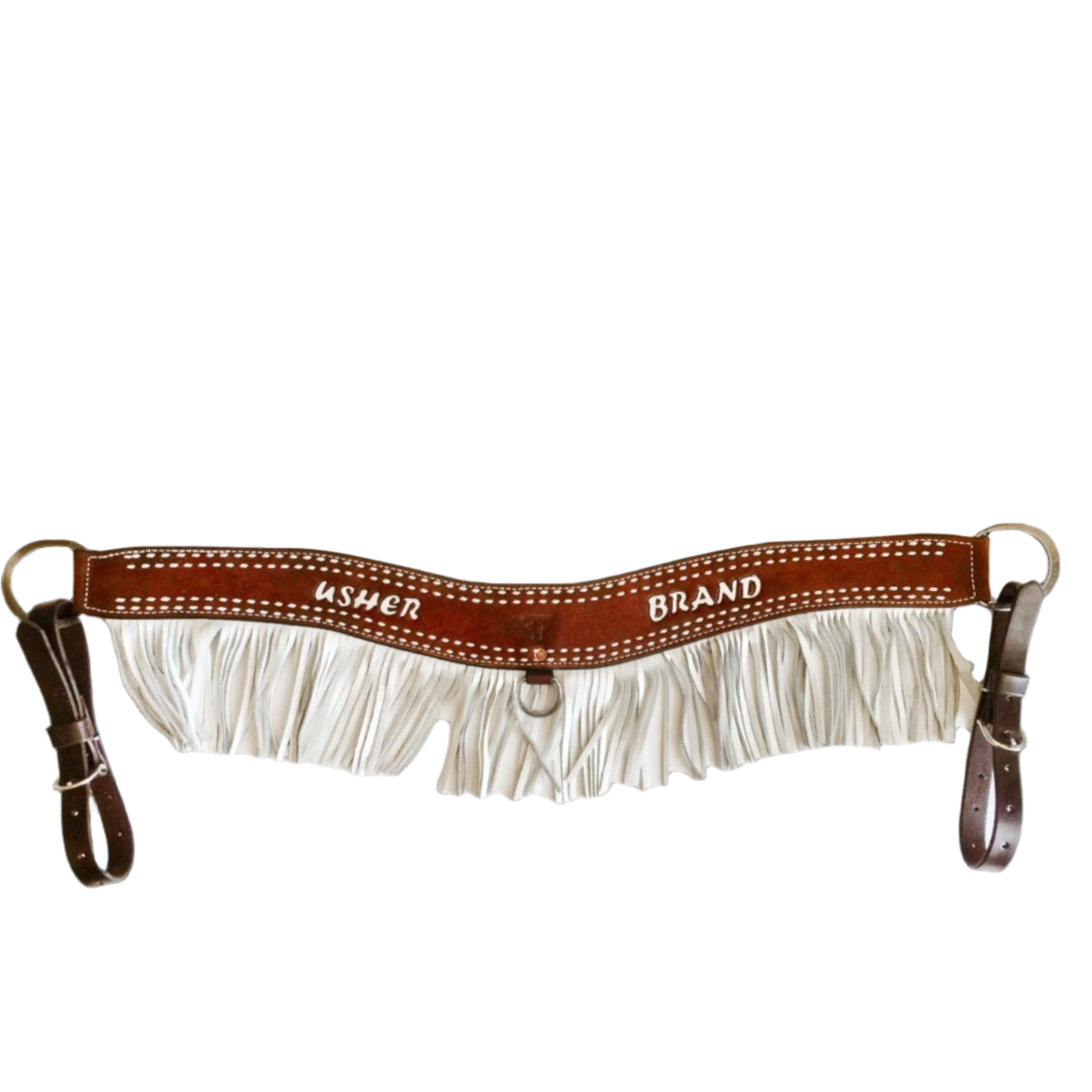 3" Usher Brand Tripping Collar with Double Buckstitch and Fringe; UBBC-010