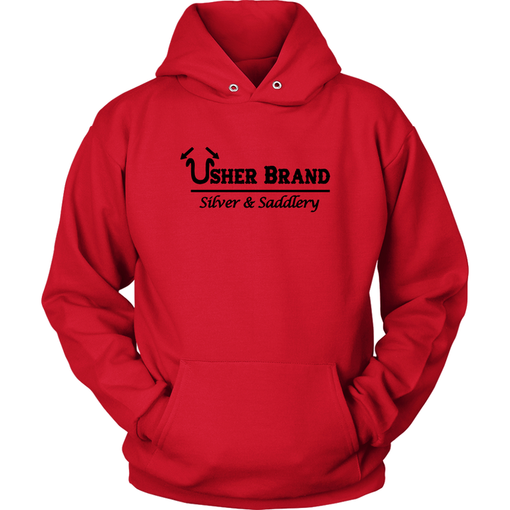 Usher Brand Hoodie With Black Lettering