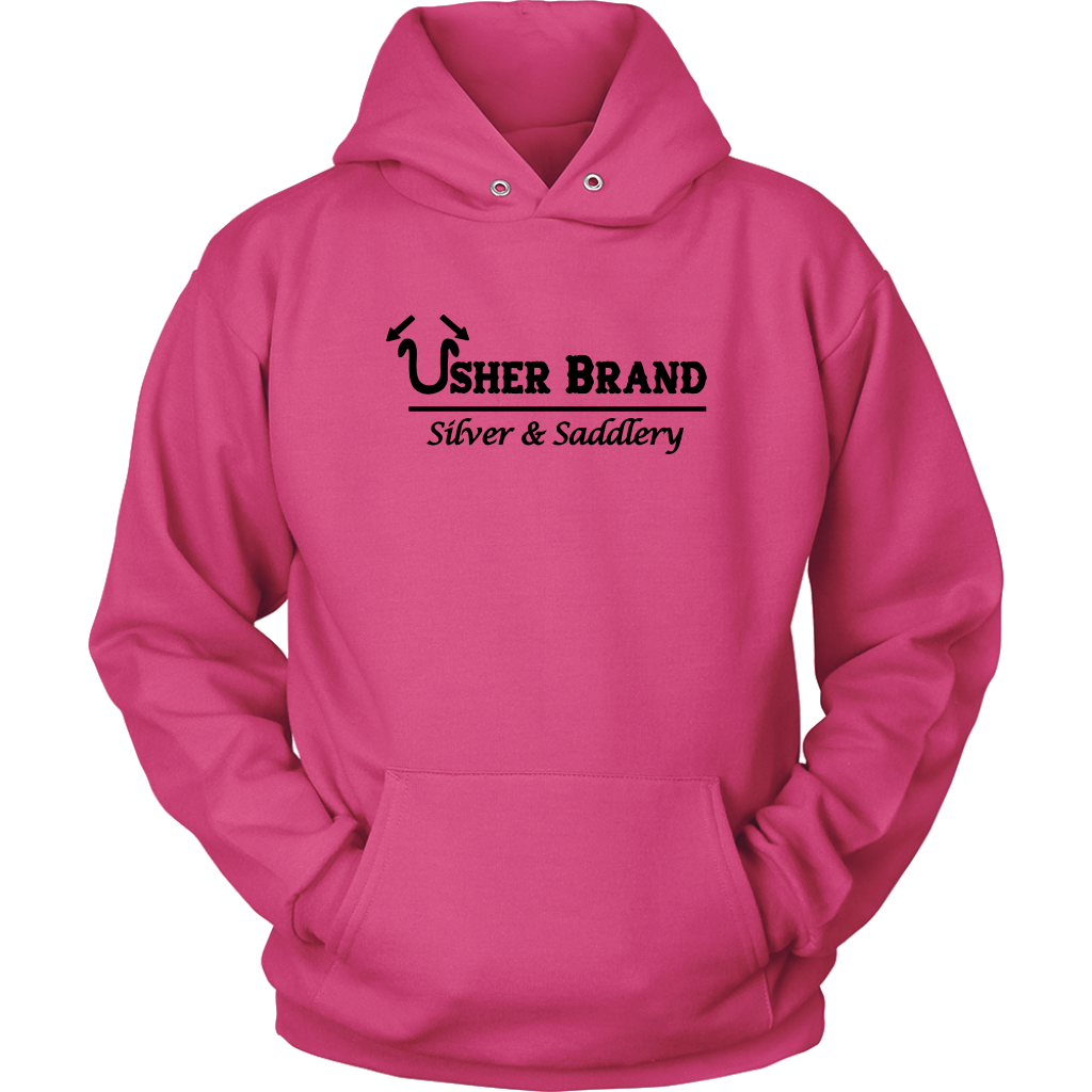 Usher Brand Hoodie With Black Lettering