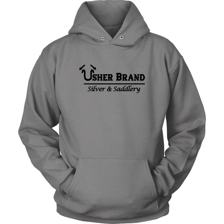 Usher Brand Hoodie With Black Lettering