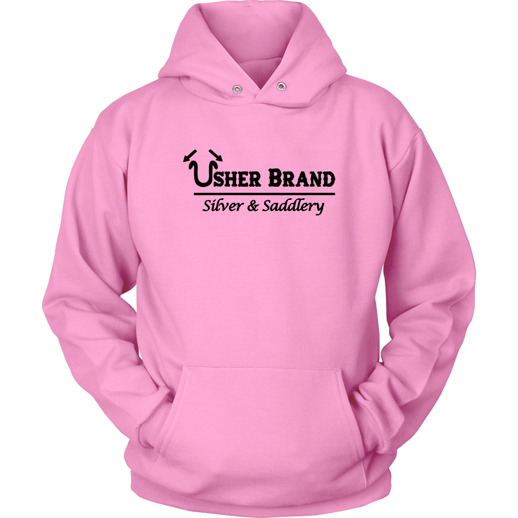 Usher Brand Hoodie With Black Lettering