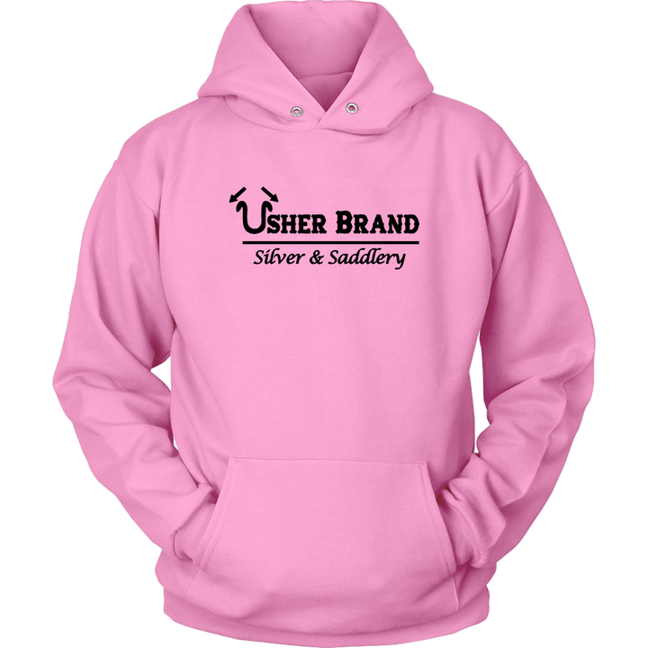 Usher Brand Hoodie With Black Lettering